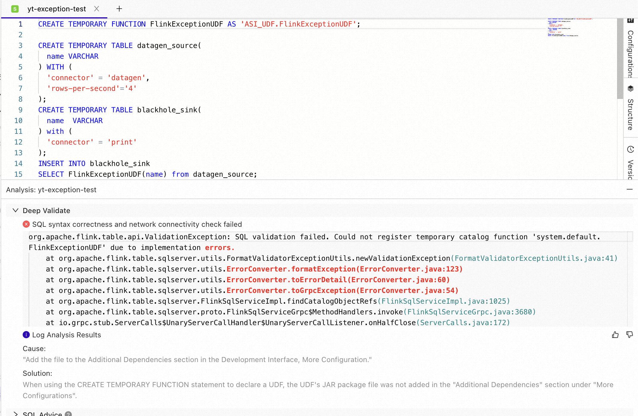 Automated Exception Log Analysis in Development State