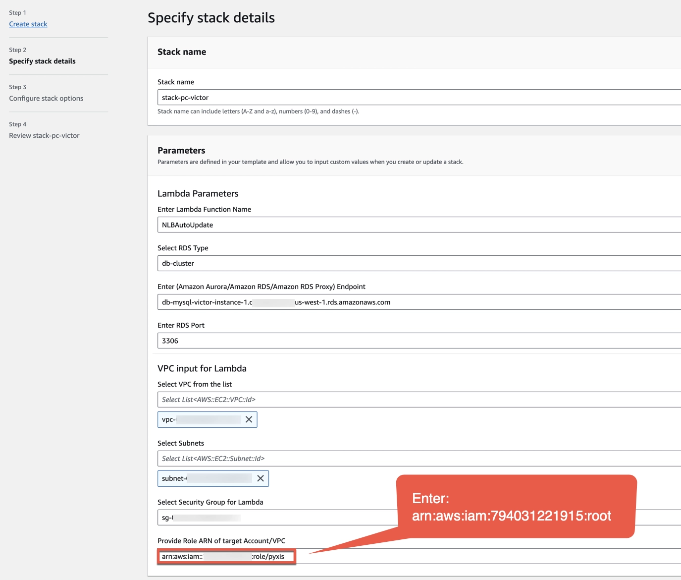 Create RDS stack part 2