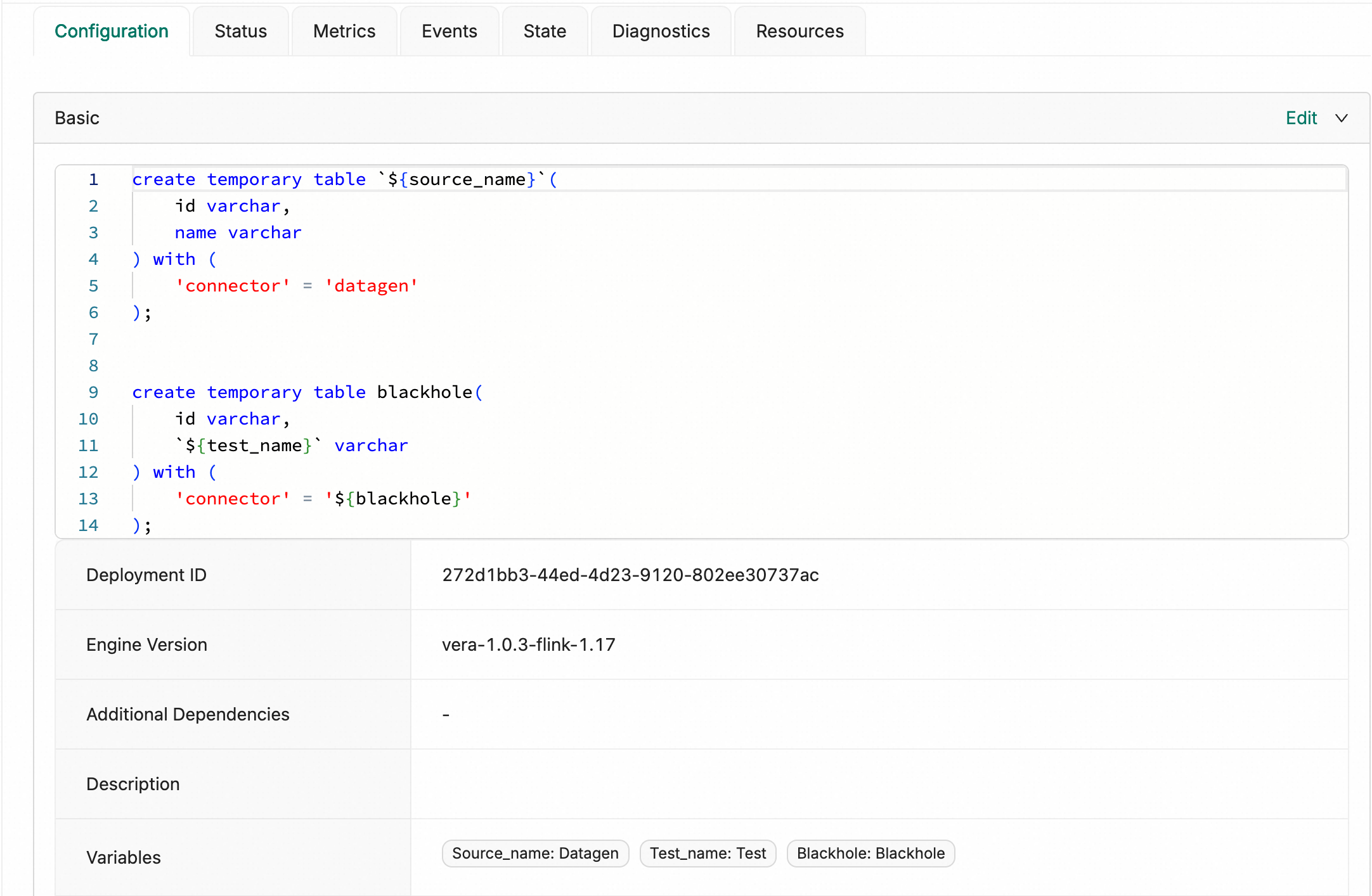 Deployment Configuration